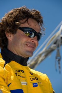 Roberto 'Chuny' Bermudez, crew of Brasil1 training in Table Bay, Cape Town, South Africa. © Oskar Kihlborg/ Volvo Ocean Race   For further images go to http://images.volvooceanrace.org