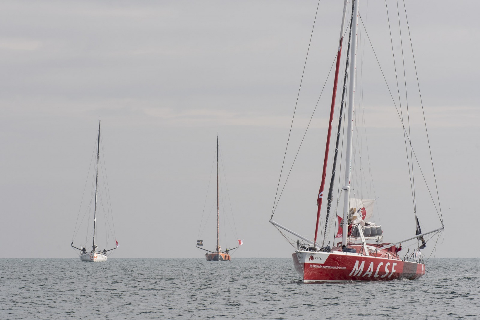 Llegada de Bertrand de Broc - MACSF © Olivier Blanchet/DPPI/Vendée Globe